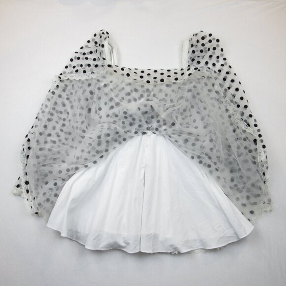 Vy’s Closet Fashion Polka Dot Dress Women's Size S Long Sleeve Lingerie. Sleeves - Picture 9 of 14